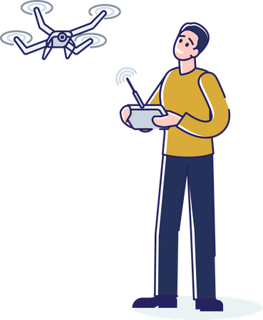 man-flying-drone-with-remote-illustration-download-in-svg-png-gif-file-formats--control-quadrocopter-technologies-pack-people-illustrations-4198222